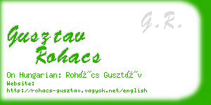 gusztav rohacs business card